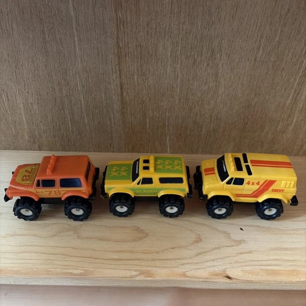 Vintage 1980s McDonald's Stomper 4x4 Toy Trucks Original Lot of 3